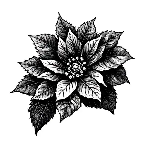 Dog Paw Poinsettia Flower