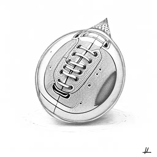 Letter L With A Football Ball