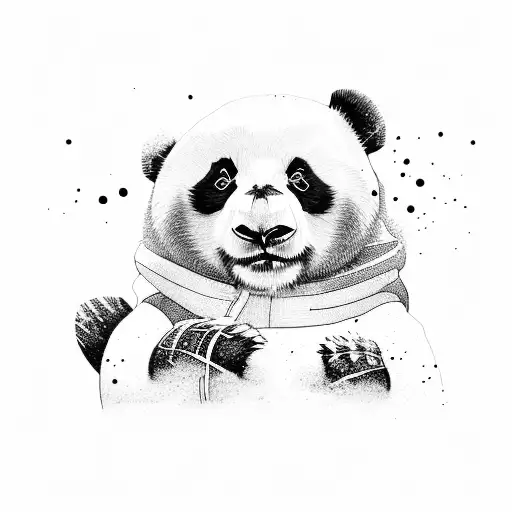 Snowboarder Panda Shredding