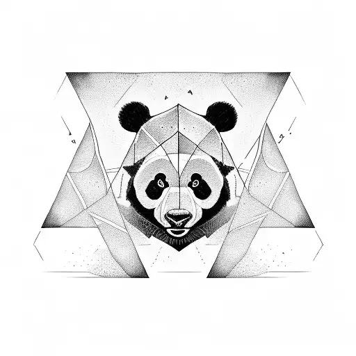 Gladiator Panda Put In A Triangle