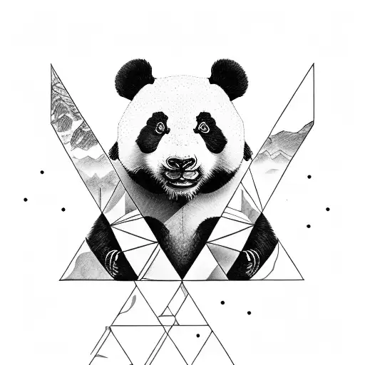 Gladiator Panda Put In A Triangle