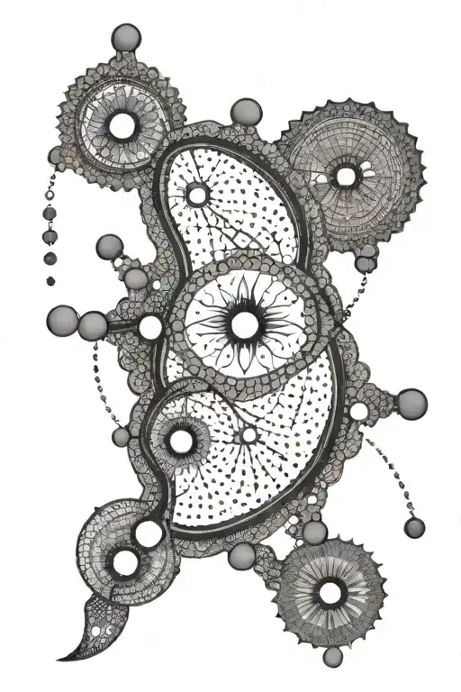Serotonin Chemical Molecule With A South Indian Desi Design And Style For A Man
