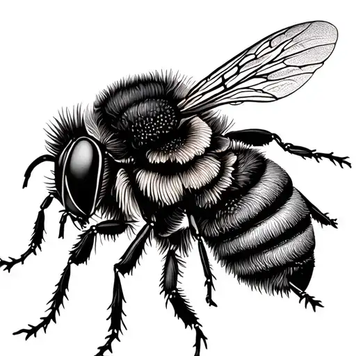 Bee With Floral Ornament