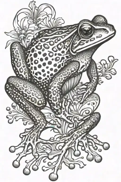 Art Nouveau Common Frog