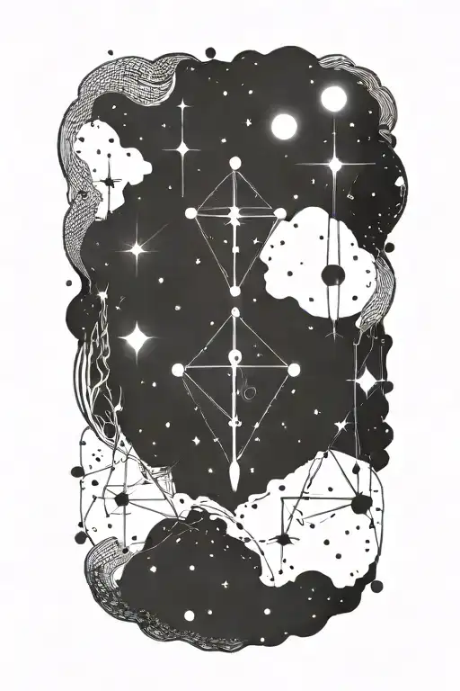 Virgo And Libra Constellation Intertwined