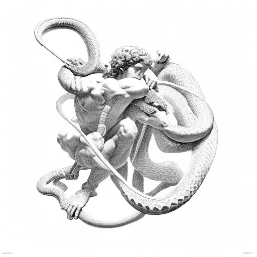 David By Michelangelo With A Snake