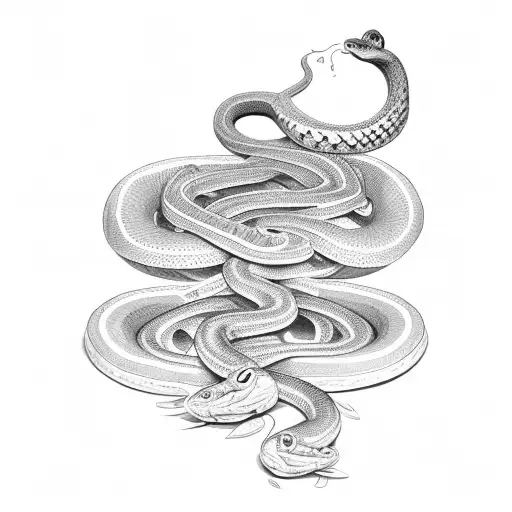 Snake With A Heart Shape