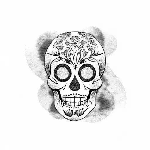 Avocado With Sugar Skull