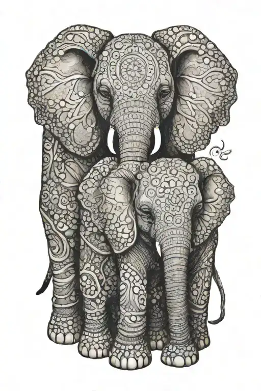 Baby Elephants Sitting On Top