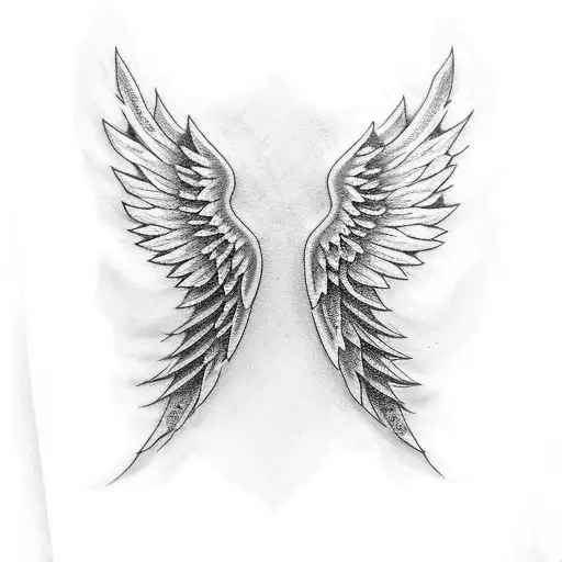 Angel Wings And Crosses And Roses Full Arm Sleeve