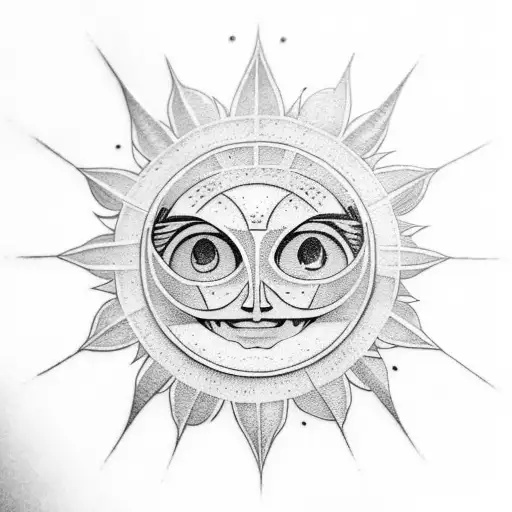 Justice Hooded Holding Sun And Moon