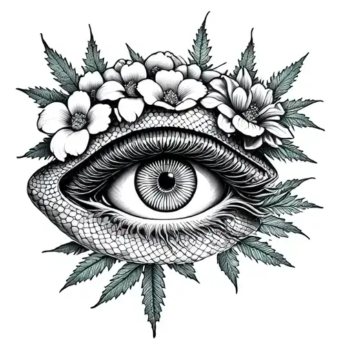 Third Eye And Snake Head More Flower Blooming And Ganja Life Mushroom Plant