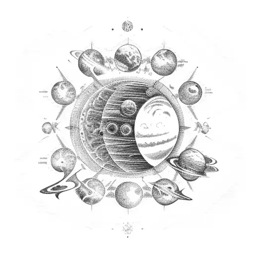 A Celestial Orchestra With Each Planet Representing A Different Instrument