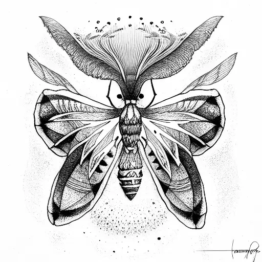 Moth With Growing Fungi