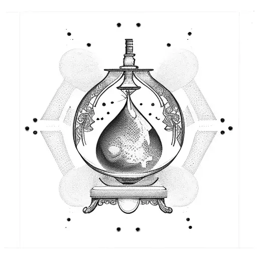 Hourglass With Libra Scale