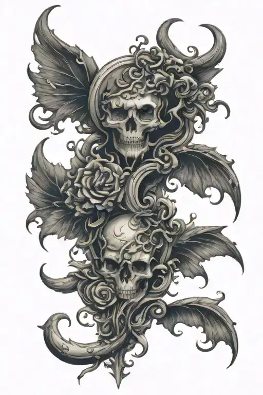 Create A Tattoo Inspired By The Concept Of Heaven And Hell