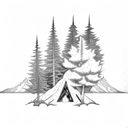 Mountain Tress Scene