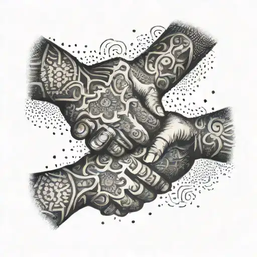 Two Brothers Shake Hands With Fire