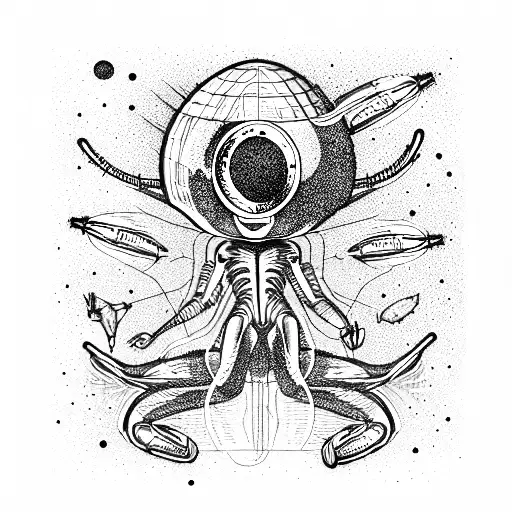 Alien In Ufo Taking Up With Laser A Marihuana Pot