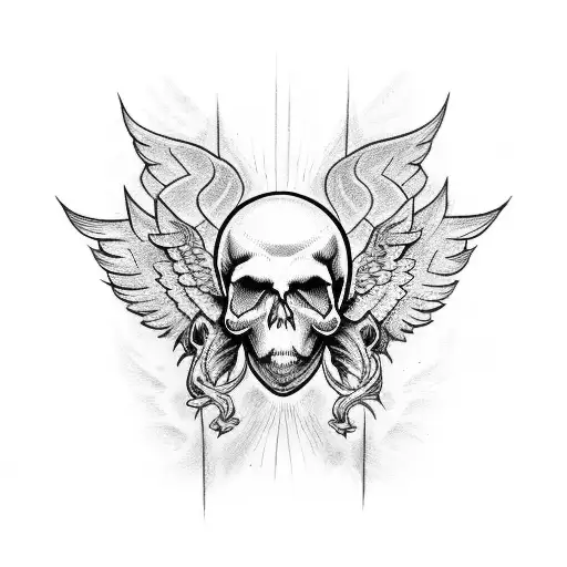 Angel Whit Skull