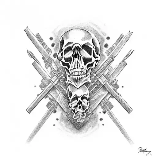 Double Skull Smoking Weed