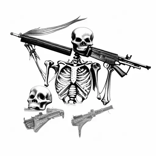 Skeleton With Ak-47