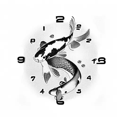 Koi Fish Clocks