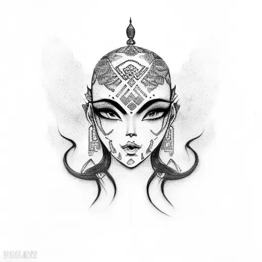 Tribal Arm Band With Chinese