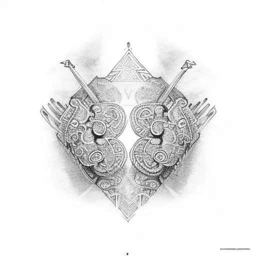 Polynesian Arm Band With Chinese