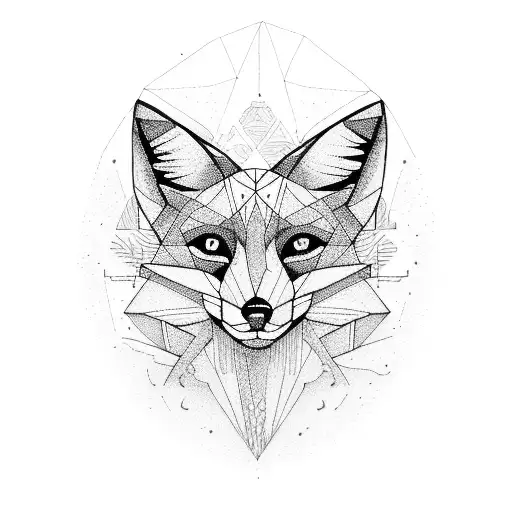 Fox With Geometric Shapes