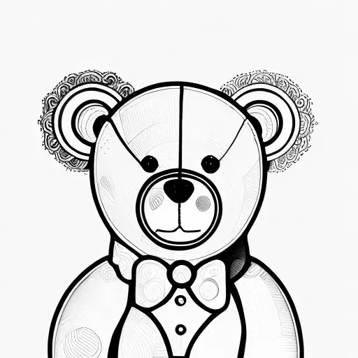 Teddy Bear Linework