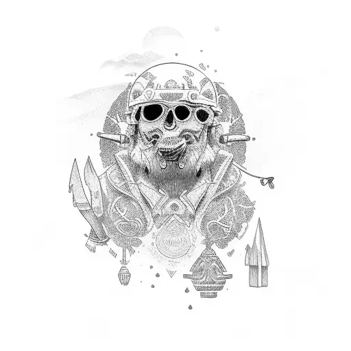 St Anton Simple Clean Style Black And White Sketch Illustrated