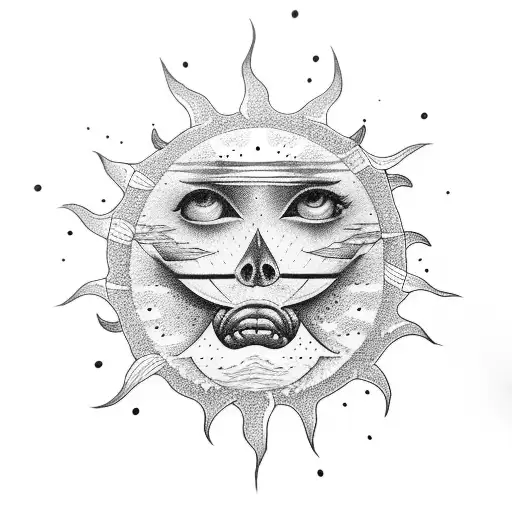 Sun And Three And Sea