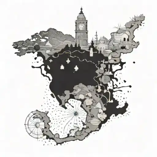 A Mental Health Nurse Embracing A World Map With Different Travel Destinations Marked