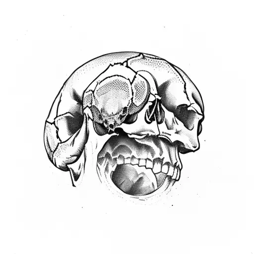 A Python Crawling Through A Skull While The Skull Is Cryinbg Blood