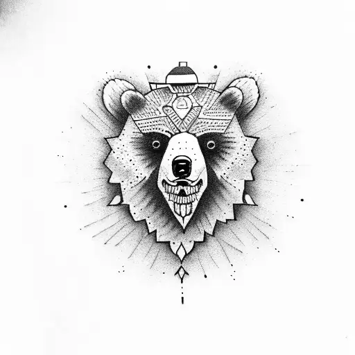 Mexican Bear Junebug And Hummingbird