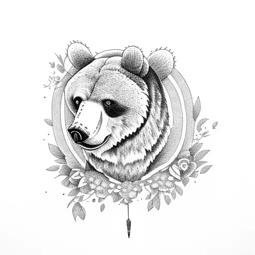 Mexican Bear Junebug And Hummingbird