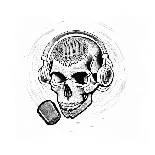 Skull With Microphone