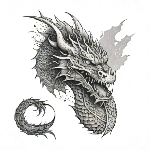 Dragon Arm Sleeve Tattoo Featuring