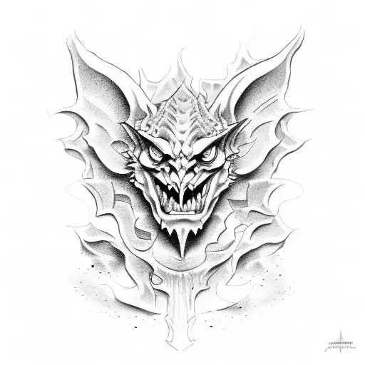 Gargoyle Tattoo For Cover Up