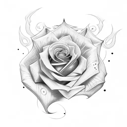 Rose With Purple Flame