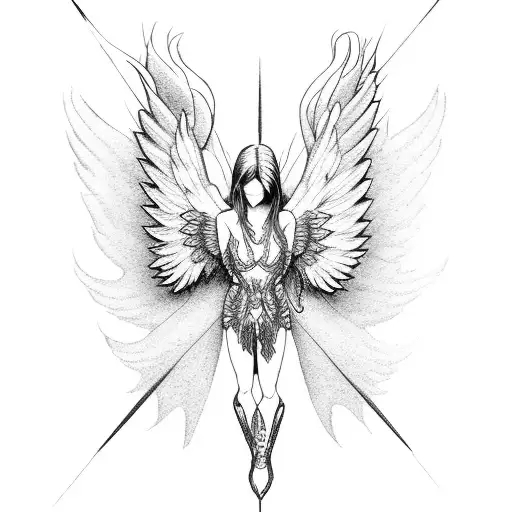 Full Body Male Angel With Wings