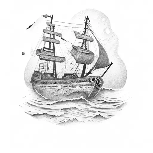 Shipwreck In A Bottle With A Coffee Theme