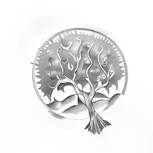 Olive Tree In A Coin