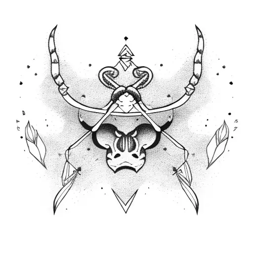 Scorpio Zodiac Tattoo With Arrows And Minimalistic Design