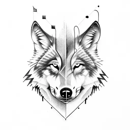 Wolf With Treble Clef Behind