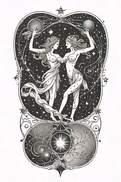 Virgo And Libra Constellation Intertwined