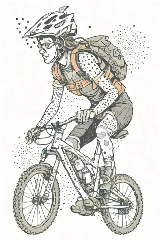 Girly Mountain Biker Wearing