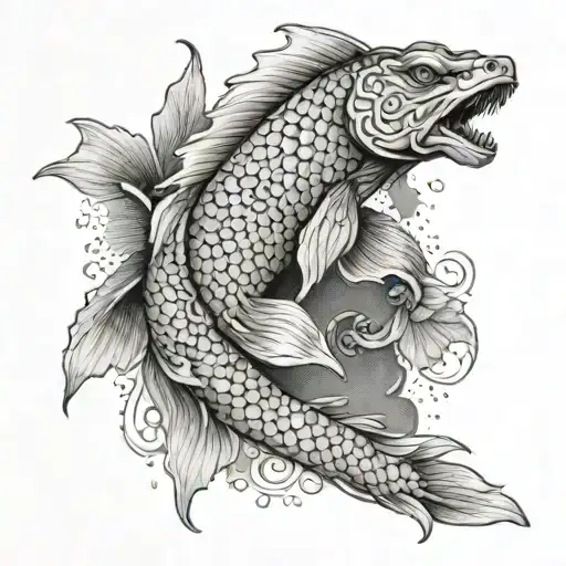 A Luptator Warrior With Intricate Peste Koi Scales As Armor