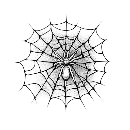 Spider Web With Musical Elements